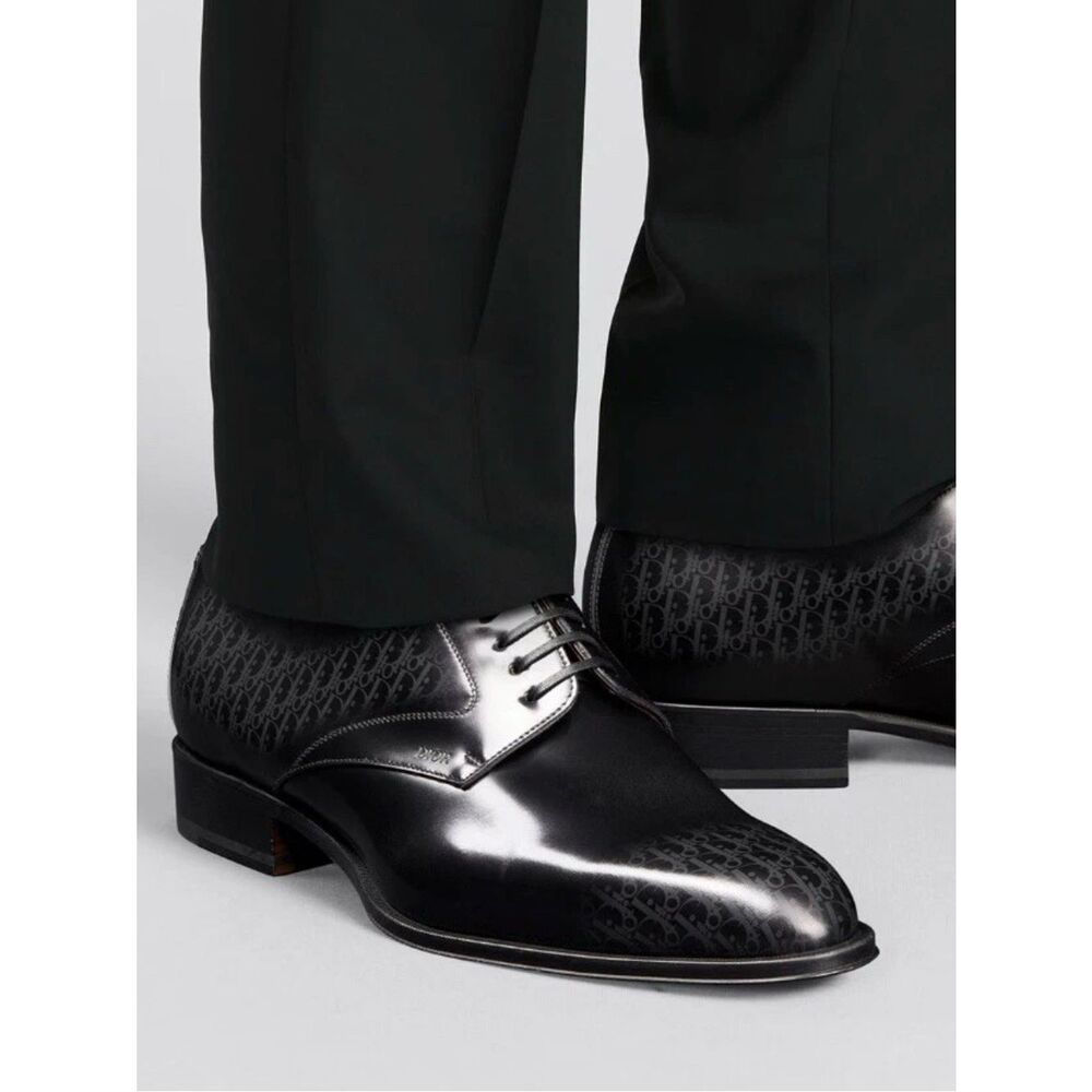 Dior Timeless Derby Shoe with Gray and Black Dior Oblique Gradient size 42